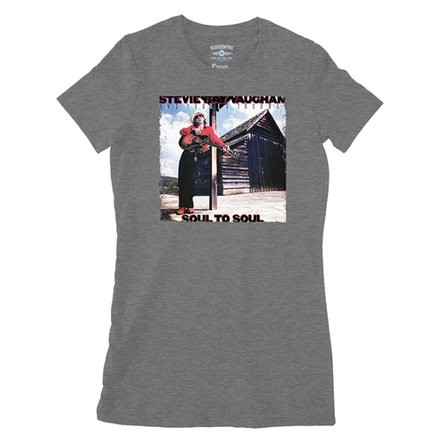 Stevie Ray Vaughan Soul To Soul Ladies T Shirt - Relaxed Fit - ladiesdeepheather