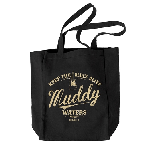 Muddy Waters Keep the Blues Alive Tote Bag - toteblackbag