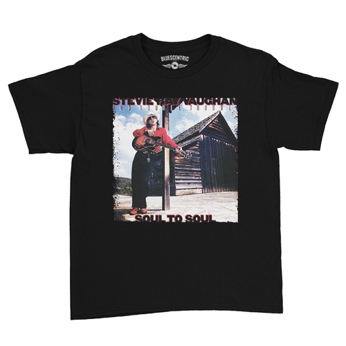Stevie Ray Vaughan Soul To Soul Youth T-Shirt - Lightweight Vintage Children & Toddlers - youthblack