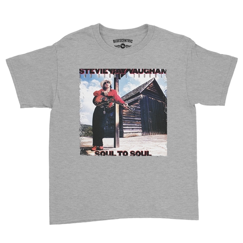 Stevie Ray Vaughan Soul To Soul Youth T-Shirt - Lightweight Vintage Children & Toddlers - youthheatherathletic