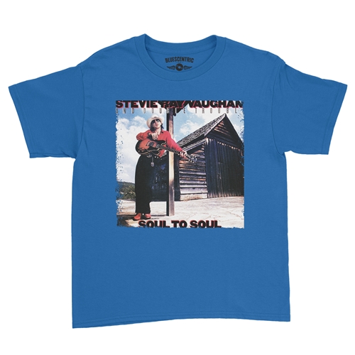 Stevie Ray Vaughan Soul To Soul Youth T-Shirt - Lightweight Vintage Children & Toddlers - youthroyalblue