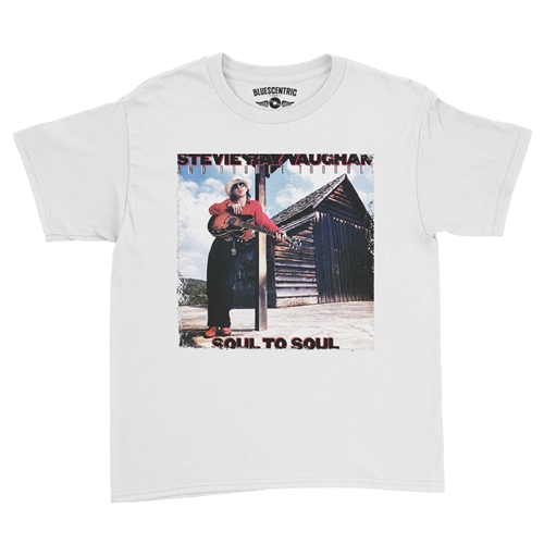 Stevie Ray Vaughan Soul To Soul Youth T-Shirt - Lightweight Vintage Children & Toddlers - youthwhite