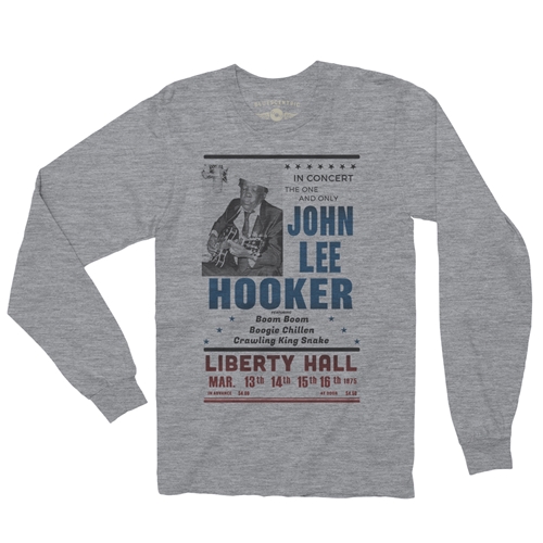 John Lee Hooker Vintage Concert Long Sleeve T-Shirt - heatherathletic