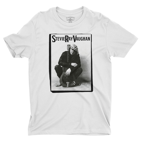 Candid Stevie Ray Vaughan Resonator T-Shirt - Lightweight Vintage Style - vintagewhite