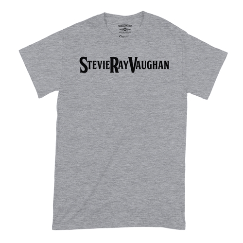 Stevie Ray Vaughan Logo T-Shirt - Classic Heavy Cotton - classicathleticheather