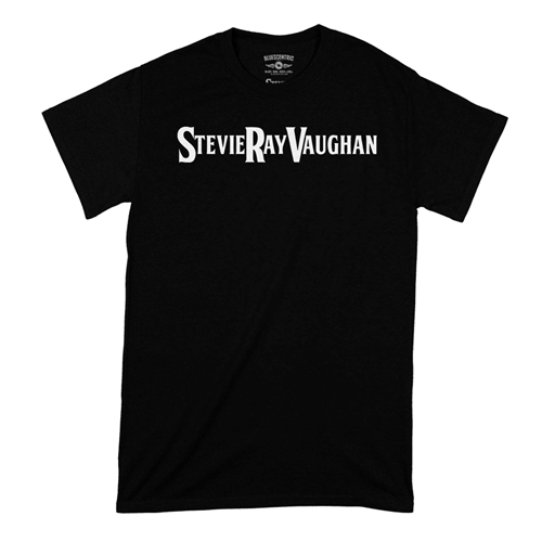 Stevie Ray Vaughan Logo T-Shirt - Classic Heavy Cotton - classicblack
