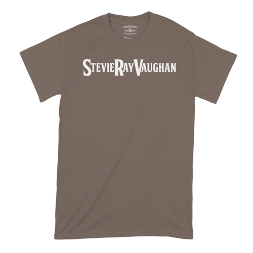 Stevie Ray Vaughan Logo T-Shirt - Classic Heavy Cotton - classictaupe