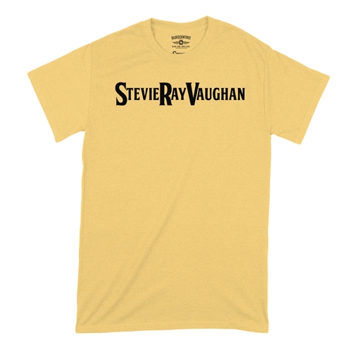 Stevie Ray Vaughan Logo T-Shirt - Classic Heavy Cotton - classicyellow