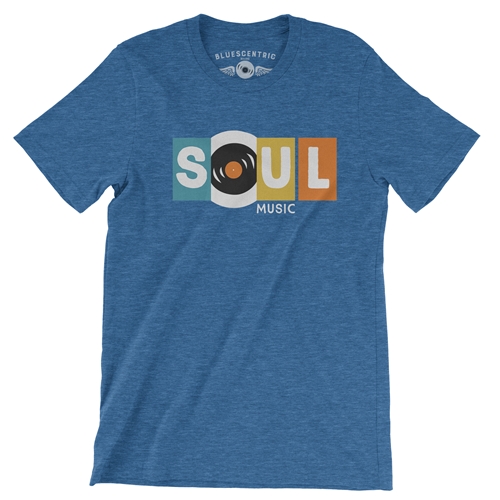 Soul Music T-Shirt - Lightweight Vintage Style - heatherbbblue