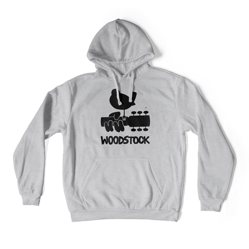 Woodstock Black Bird & Guitar Logo Pullover Hoodie - hoodiehaulash
