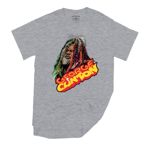 George Clinton Hair Explosion T-Shirt - Classic Heavy Cotton - classicathleticheather