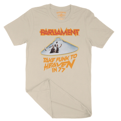 Parliament Take Funk To Heaven in 77 T-Shirt - Lightweight Vintage Style - vintagecream