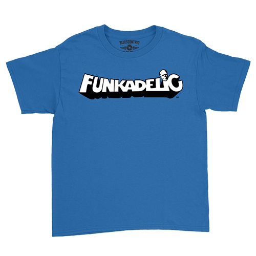 Funkadelic White Logo Youth T-Shirt - Lightweight Vintage Children & Toddlers - youthroyalblue