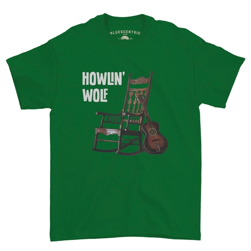 Howlin Wolf Rockin Chair T-Shirt - Classic Heavy Cotton - classickellygreen