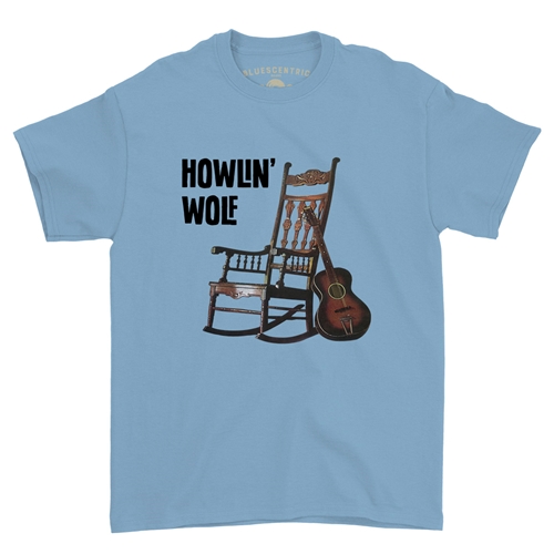Howlin Wolf Rockin Chair T-Shirt - Classic Heavy Cotton - classiclightblue