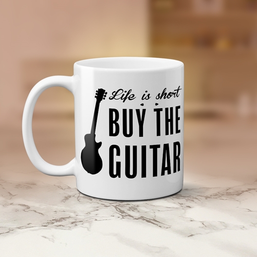 Life Is Short, Buy the Guitar Coffee Mug