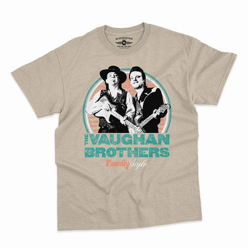 Jimmie & Stevie Ray Vaughan Family Style T-Shirt - Classic Heavy Cotton - classicsand