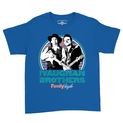 Jimmie & Stevie Ray Vaughan Family Style Youth T-Shirt - Lightweight Vintage Children & Toddlers - youthroyalblue