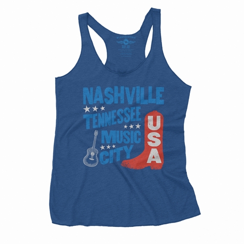 Nashville Music City USA Racerback Tank - Women