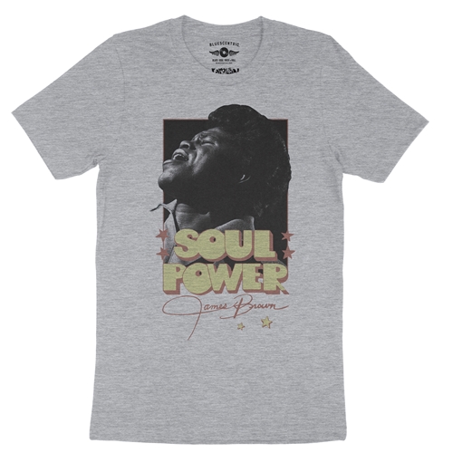 James Brown SOUL POWER T-Shirt - Lightweight Vintage Style - vintageathleticheather