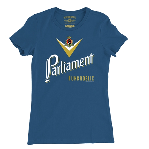 Parliament Funkadelic Cig Logo Ladies T Shirt - Relaxed Fit - ladiesblue