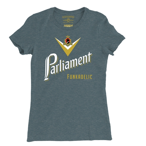 Parliament Funkadelic Cig Logo Ladies T Shirt - Relaxed Fit - ladiesheatherdeepteal