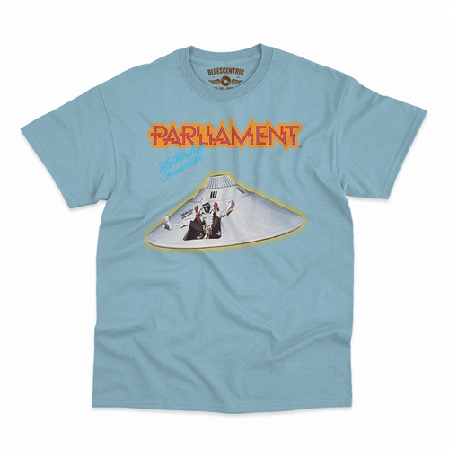 Parliament Mothership Connection Album Cover T-Shirt - Classic Heavy Cotton - classiclightblue