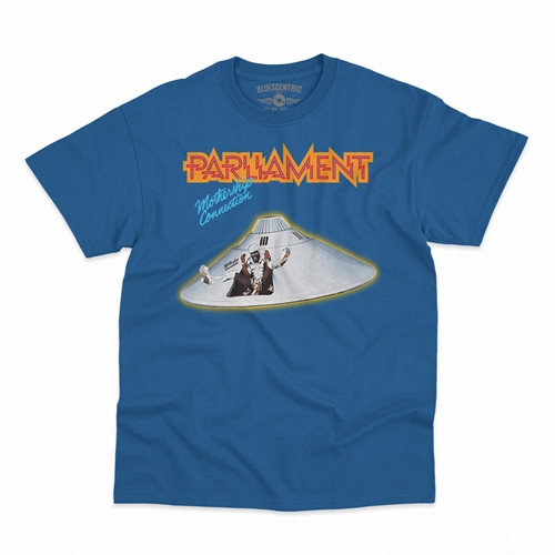 Parliament Mothership Connection Album Cover T-Shirt - Classic Heavy Cotton - classicroyalblue