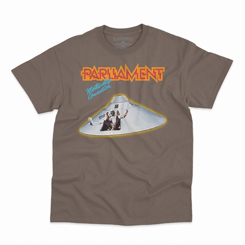 Parliament Mothership Connection Album Cover T-Shirt - Classic Heavy Cotton - classictaupe