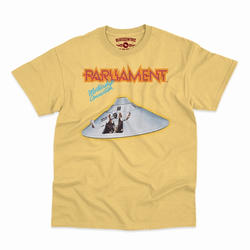Parliament Mothership Connection Album Cover T-Shirt - Classic Heavy Cotton - classicyellow