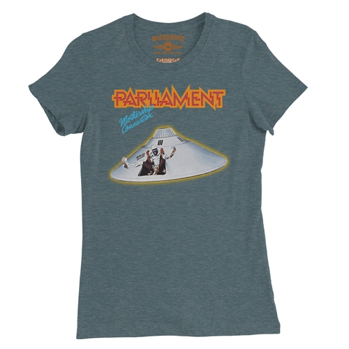Parliament Mothership Connection Album Cover Ladies T Shirt - Relaxed Fit - ladiesheatherdeepteal