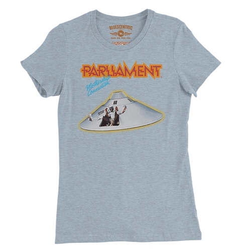 Parliament Mothership Connection Album Cover Ladies T Shirt - Relaxed Fit - ladiesheatherprismblue