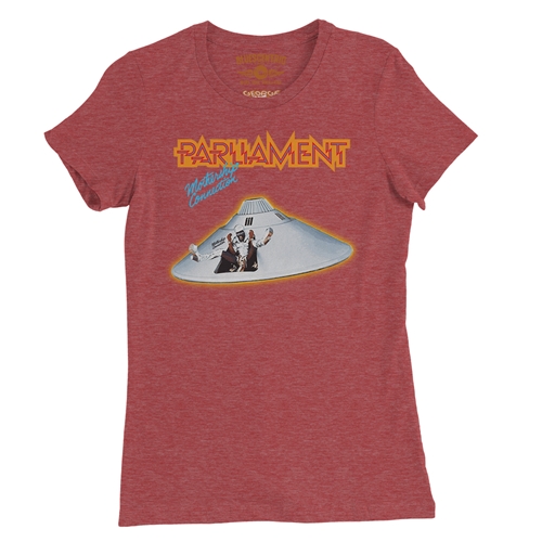 Parliament Mothership Connection Album Cover Ladies T Shirt - Relaxed Fit - ladiesheatherred