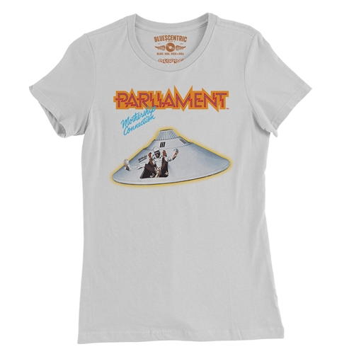 Parliament Mothership Connection Album Cover Ladies T Shirt - Relaxed Fit - ladieswhite