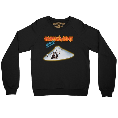 Parliament Mothership Connection Album Cover Crewneck Sweatshirt - crewneckblack