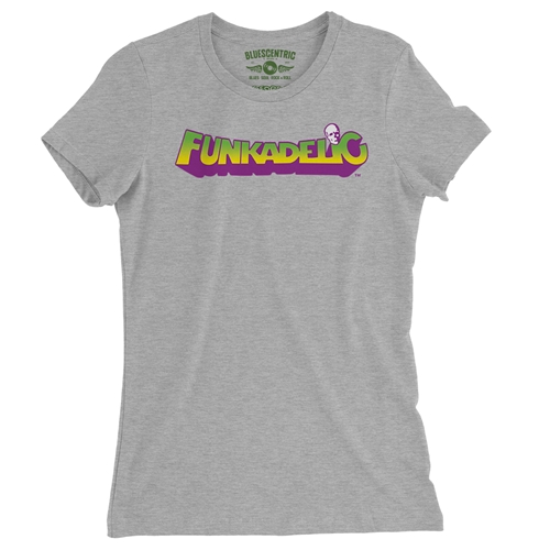 Mardi Funkadelic Logo Ladies T Shirt - Relaxed Fit - ladiesathleticheather