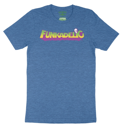 Mardi Funkadelic Logo T-Shirt - Lightweight Vintage Style - vintageheatherroyalblue