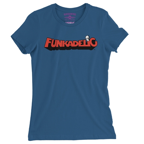 Red Funkadelic Logo Ladies T Shirt - Relaxed Fit - ladiesblue