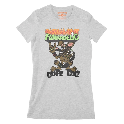Parliament-Funkadelic Dope Dog Retro Ladies T Shirt - Relaxed Fit - ladiesathleticheather