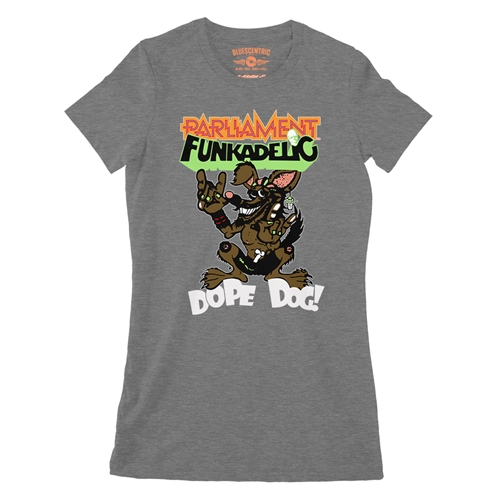 Parliament-Funkadelic Dope Dog Retro Ladies T Shirt - Relaxed Fit - ladiesdeepheather
