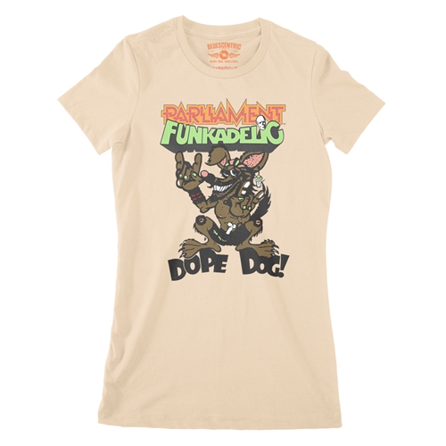 Parliament-Funkadelic Dope Dog Retro Ladies T Shirt - Relaxed Fit - ladiessanddune