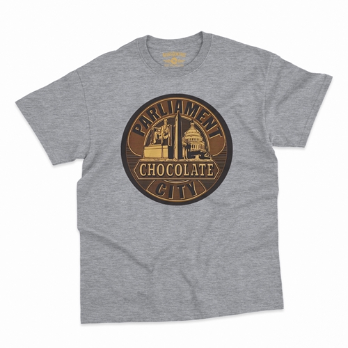 Parliament Chocolate City Album Cover T-Shirt - Classic Heavy Cotton - classicathleticheather