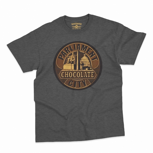 Parliament Chocolate City Album Cover T-Shirt - Classic Heavy Cotton - classicheathergrey