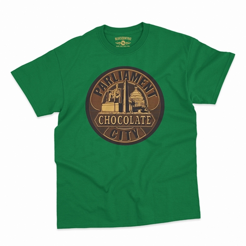 Parliament Chocolate City Album Cover T-Shirt - Classic Heavy Cotton - classickellygreen