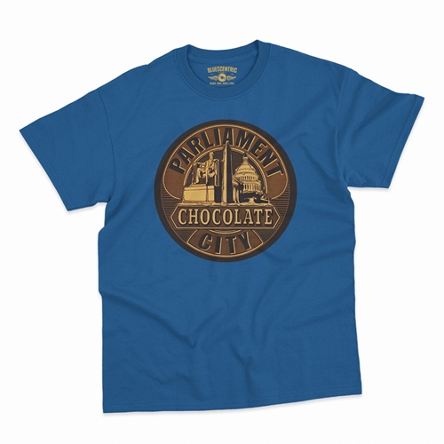 Parliament Chocolate City Album Cover T-Shirt - Classic Heavy Cotton - classicroyalblue