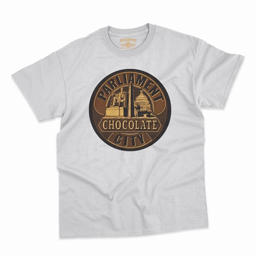Parliament Chocolate City Album Cover T-Shirt - Classic Heavy Cotton - classicwhite