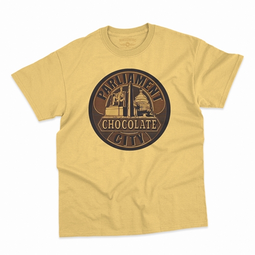 Parliament Chocolate City Album Cover T-Shirt - Classic Heavy Cotton - classicyellow