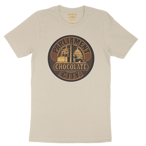 Parliament Chocolate City Album Cover T-Shirt - Lightweight Vintage Style - vintagecream