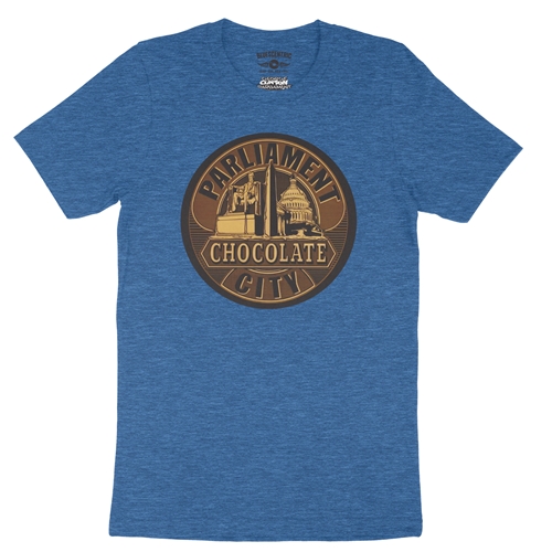 Parliament Chocolate City Album Cover T-Shirt - Lightweight Vintage Style - vintagedeepteal