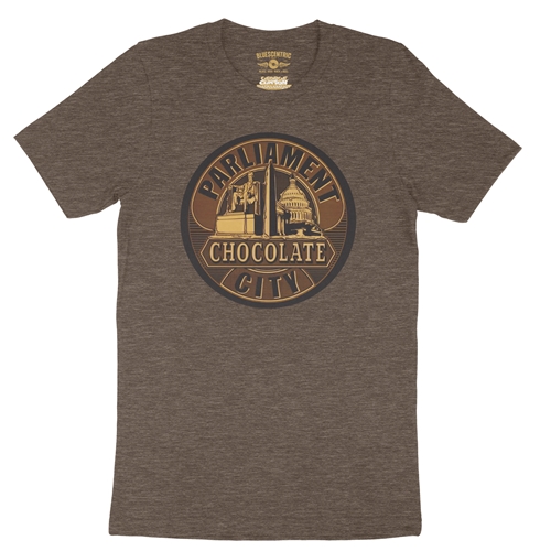 Parliament Chocolate City Album Cover T-Shirt - Lightweight Vintage Style - vintageheatherbrown